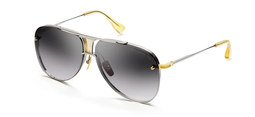 Dita DECADE-TWO BLACK PALLADIUM/YELLOW GOLD, Srebrny