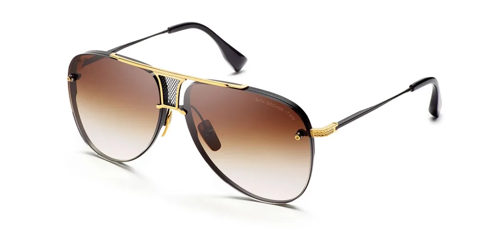Dita DECADE-TWO BLACK/YELLOW GOLD, Złoty