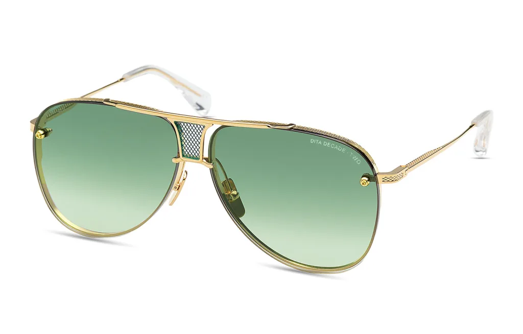 Dita DECADE-TWO YELLOW GOLD - CRYSTAL CLEAR, Złoty
