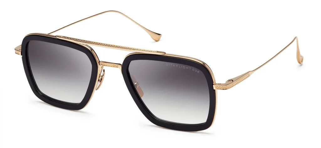 Dita FLIGHT.006 Kolor: BLACK/GOLD, Kolor oprawy: Czarny