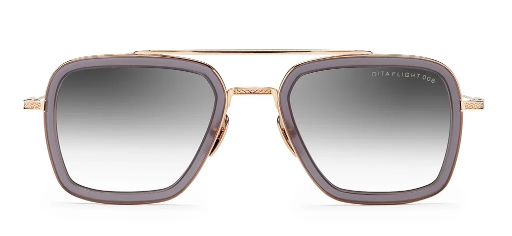 Dita FLIGHT.006 Kolor: GREY/GOLD, Kolor oprawy: Szary