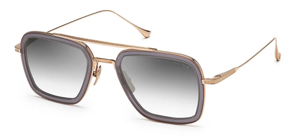Dita FLIGHT.006 Kolor: GREY/GOLD, Kolor oprawy: Szary