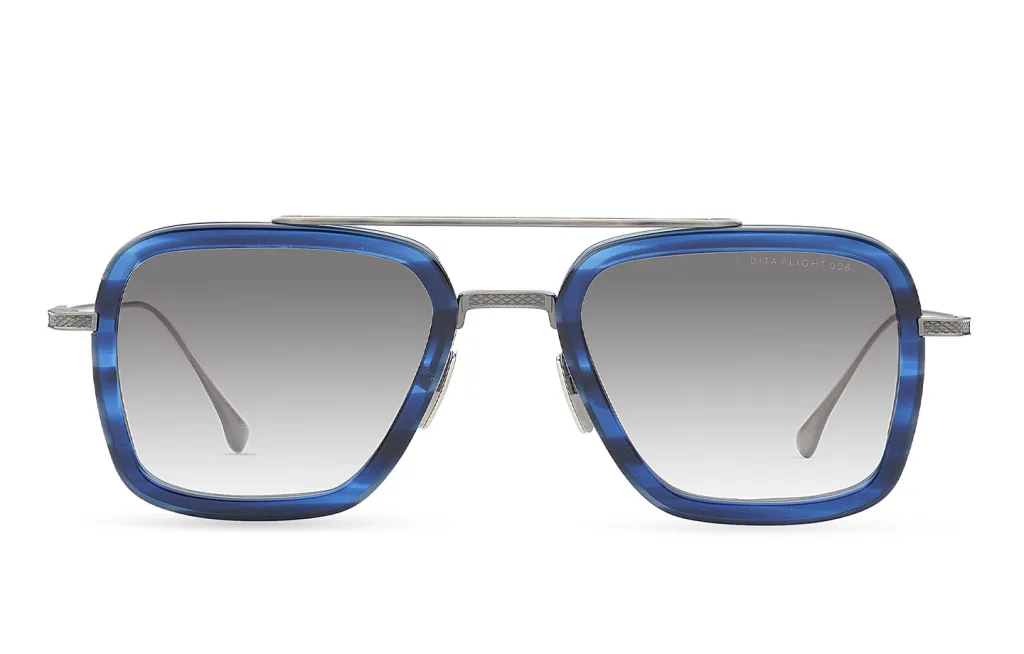 Dita FLIGHT.006 Kolor: BLUE SWIRL - ANTIQUE SILVER, Kolor oprawy: Niebieski