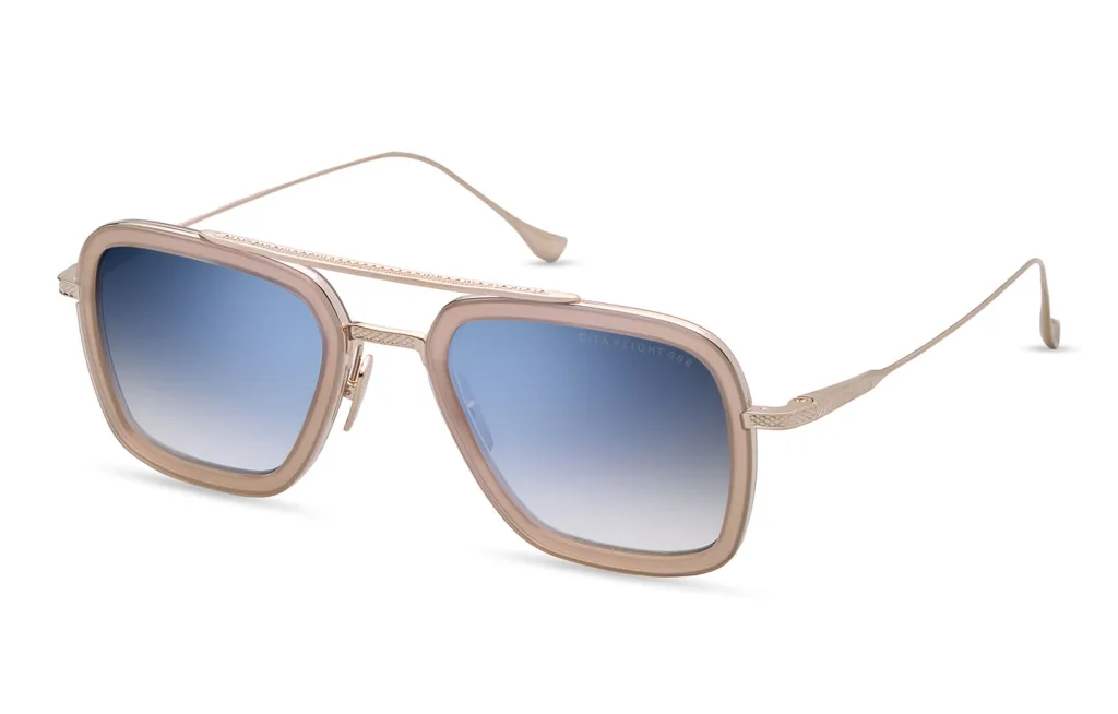 Dita FLIGHT.006 Kolor: WHITE GOLD - DUSTY PINK, Kolor oprawy: Różowy