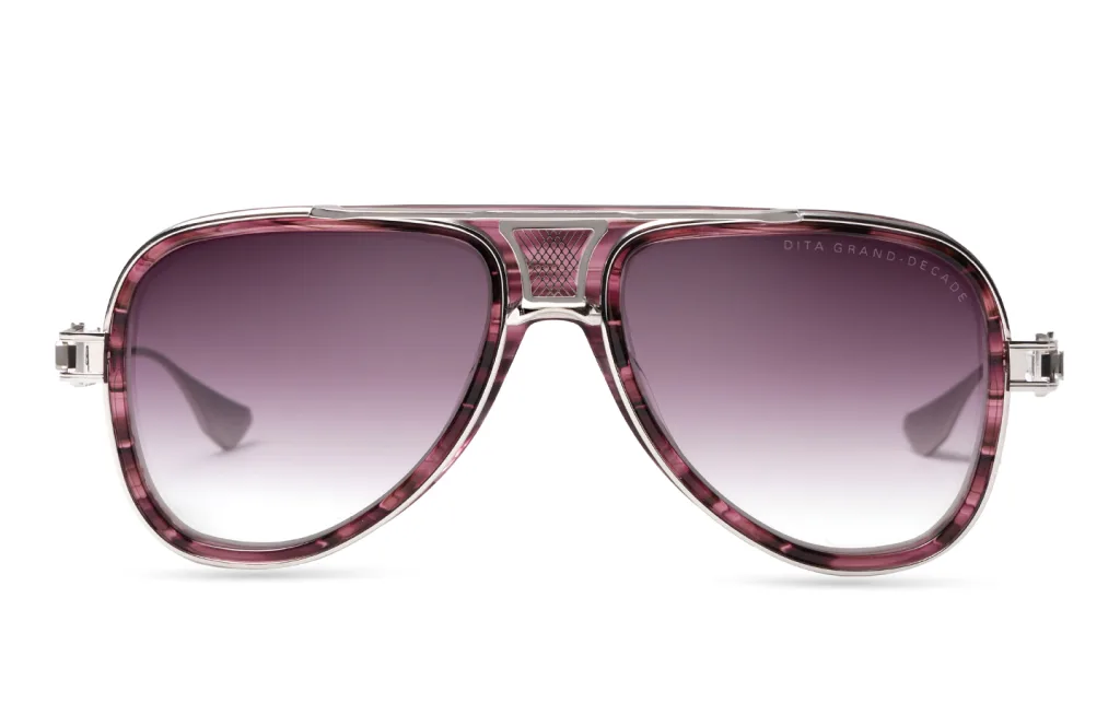 Dita GRAND-DECADE Kolor: DEEP PURPLE SWIRL - SILVER - MATTE SILVER, Kolor oprawy: Fioletowy
