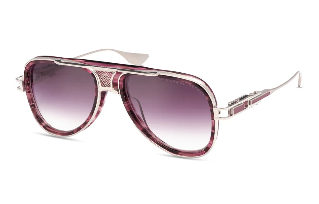 Dita GRAND-DECADE Kolor: DEEP PURPLE SWIRL - SILVER - MATTE SILVER, Kolor oprawy: Fioletowy