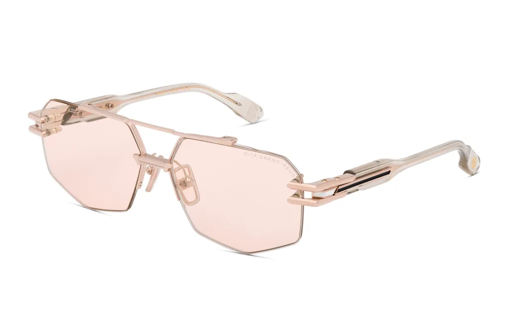 Dita GRAND-DEUS ROSE GOLD - KHAKI CRYSTAL, Różowy