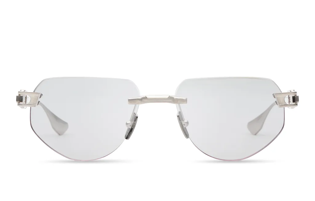 Dita GRAND-IMPERYN BRUSHED RAW TITANIUM SILVER, Srebrny