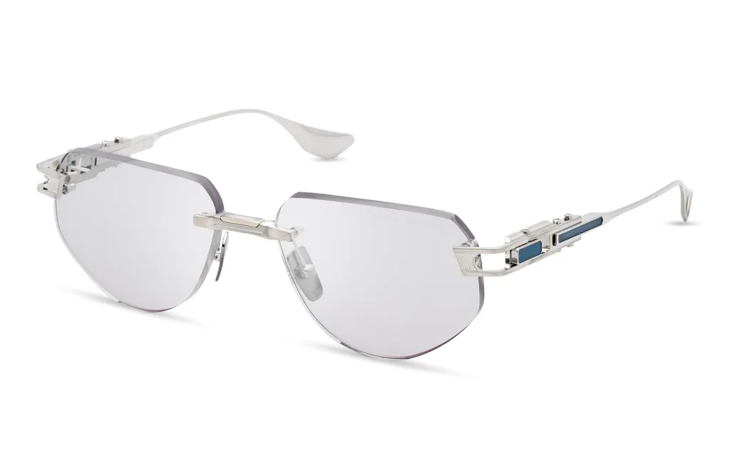 Dita GRAND-IMPERYN BRUSHED RAW TITANIUM SILVER, Srebrny