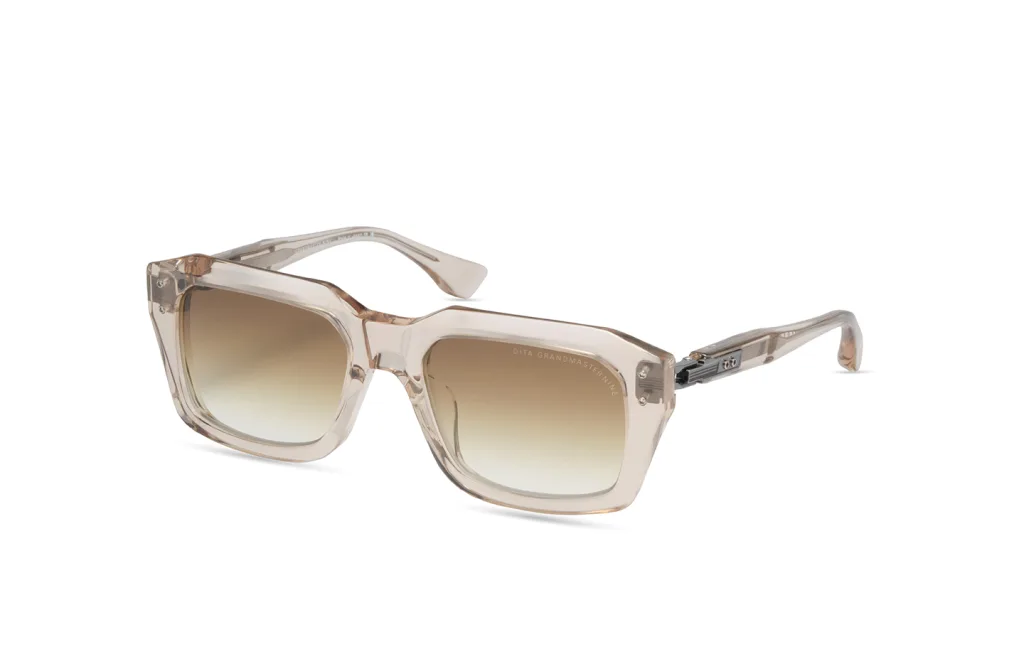 Dita GRANDMASTER-NINE KHAKI CRYSTAL - ANTIQUE SILVER, Beżowy