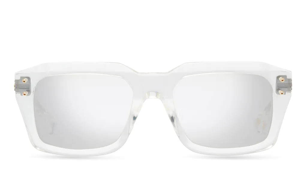 Dita GRANDMASTER-NINE CRYSTAL CLEAR - ANTIQUE SILVER, Transparentny
