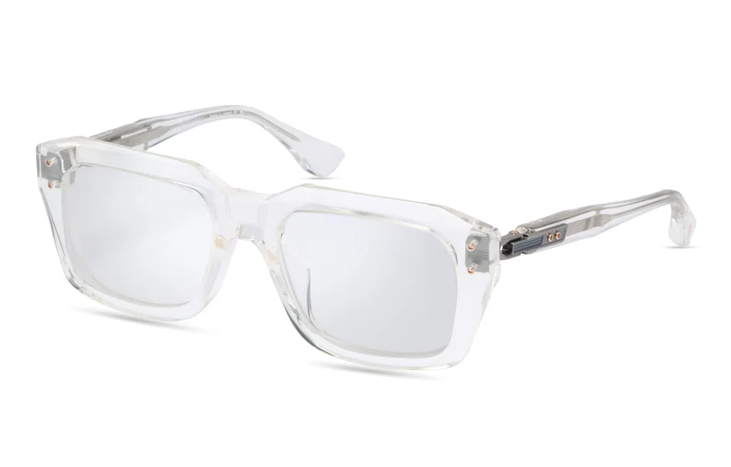 Dita GRANDMASTER-NINE CRYSTAL CLEAR - ANTIQUE SILVER, Transparentny