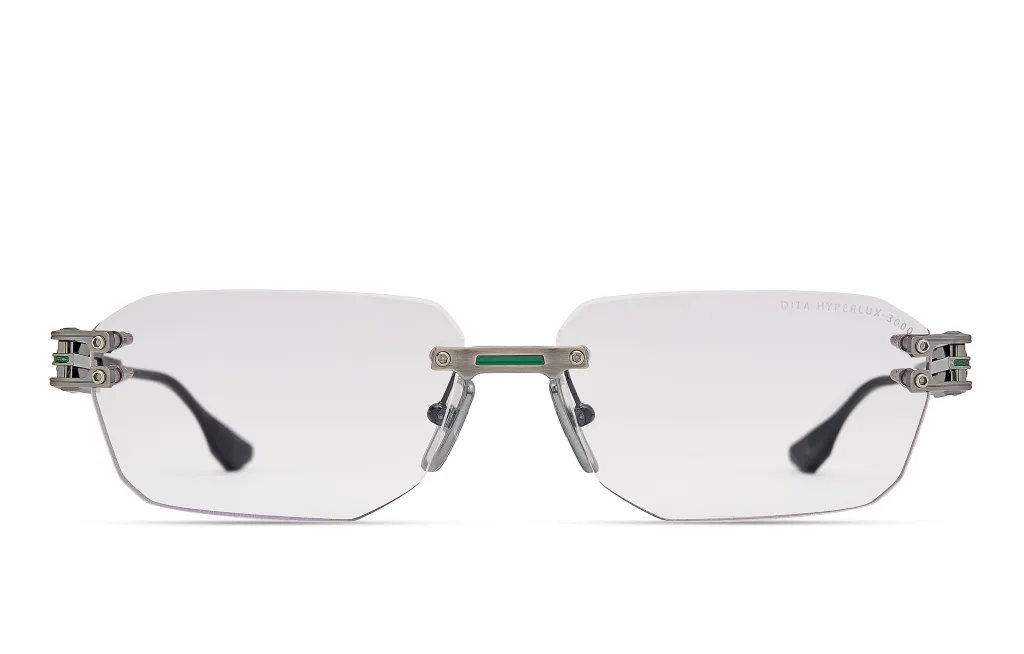 Dita HYPERLUX-3000 ANTIQUE SILVER - GREEN - BLACK IRON, Srebrny