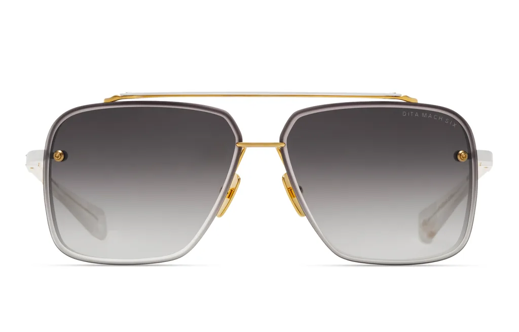 Dita MACH-SIX Kolor: MATTE WHITE - YELLOW GOLD, Kolor oprawy: Biały