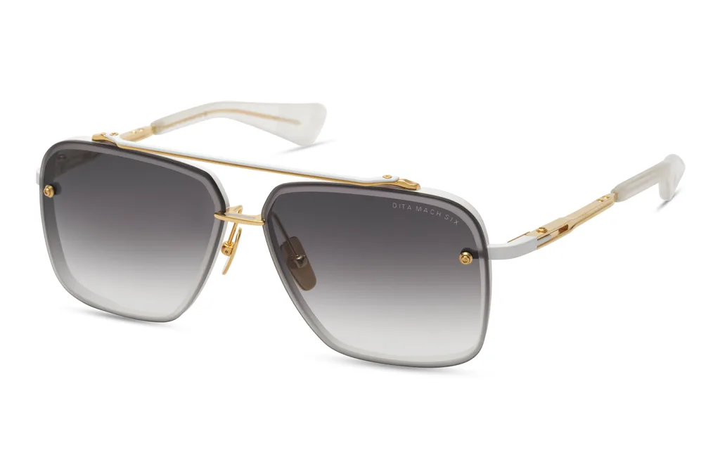 Dita MACH-SIX Kolor: MATTE WHITE - YELLOW GOLD, Kolor oprawy: Biały