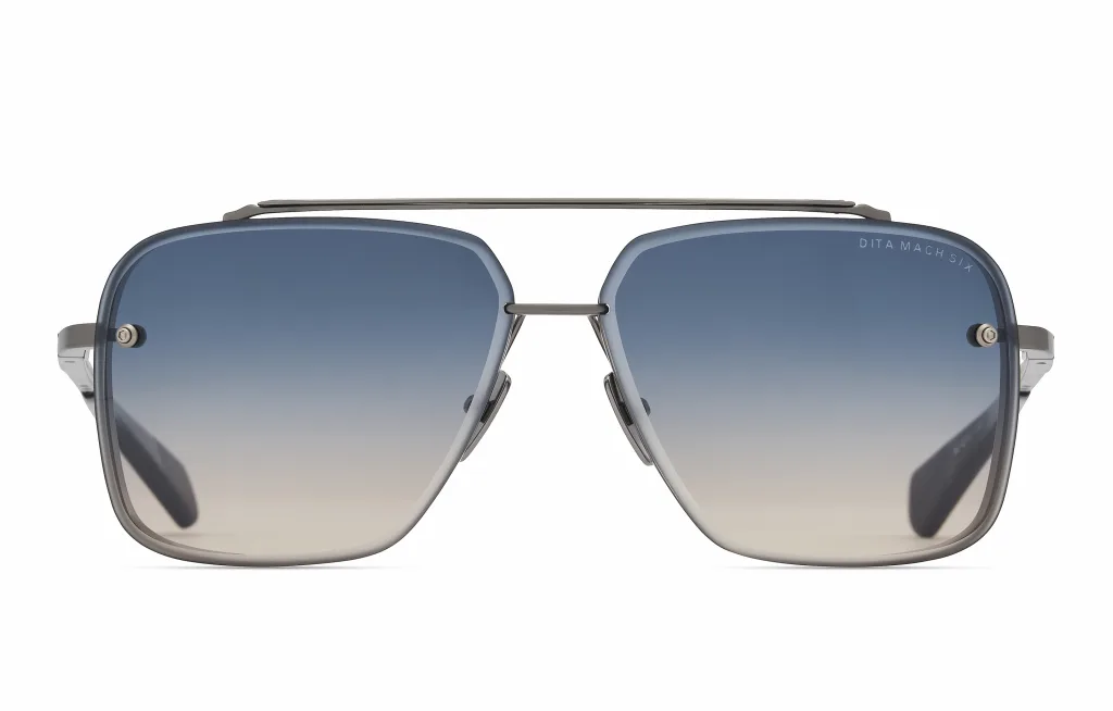 Dita MACH-SIX Kolor: ANTIQUE SILVER - RAW TITANIUM, Kolor oprawy: Srebrny