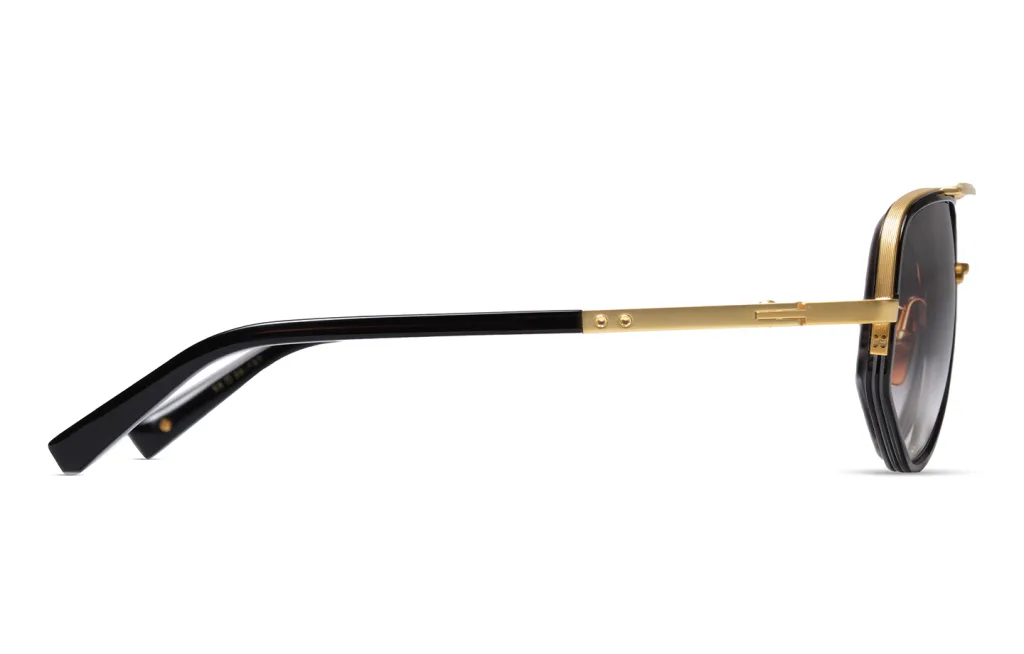 Dita MACH-X BLACK GLASS - MATTE YELLOW GOLD, Czarny