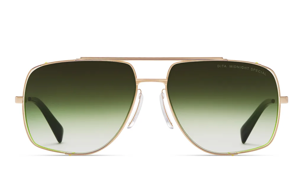 Dita MIDNIGHT SPECIAL Kolor: WHITE GOLD - CRYSTAL BLACK MOSS, Kolor oprawy: Złoty