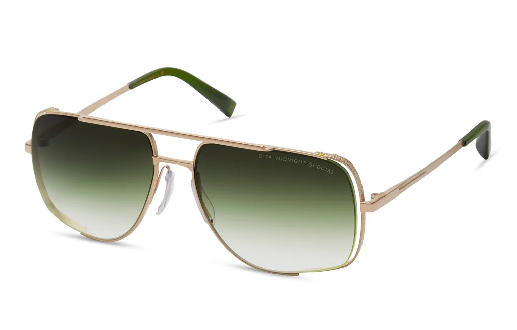 Dita MIDNIGHT SPECIAL Kolor: WHITE GOLD - CRYSTAL BLACK MOSS, Kolor oprawy: Złoty