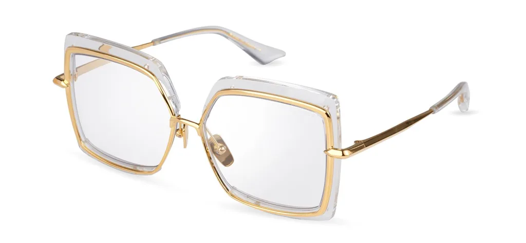 Dita NARCISSUS Kolor: CRYSTAL CLEAR - YELLOW GOLD, Kolor oprawy: Transparentny