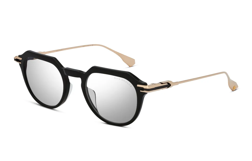 Dita OKULUS BLACK - WHITE GOLD - BLACK IRON, Czarny