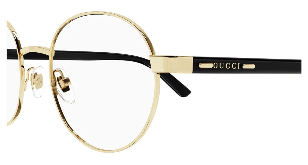 Gucci GG1585O Kolor: GOLD-BLACK-TRANSPARENT, Kolor oprawy: Złoty
