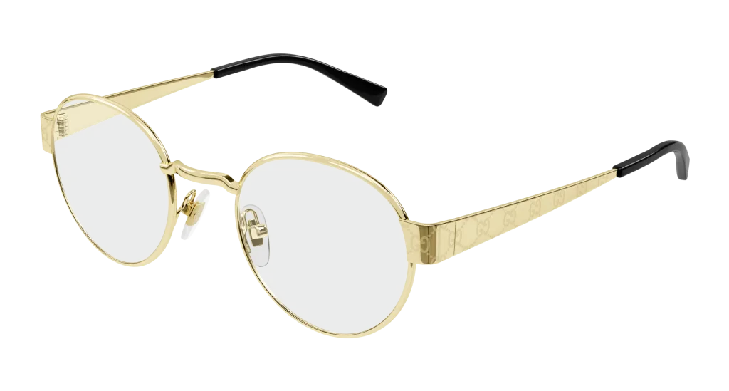Gucci GG1855O Kolor: GOLD-TRANSPARENT, Kolor oprawy: Złoty