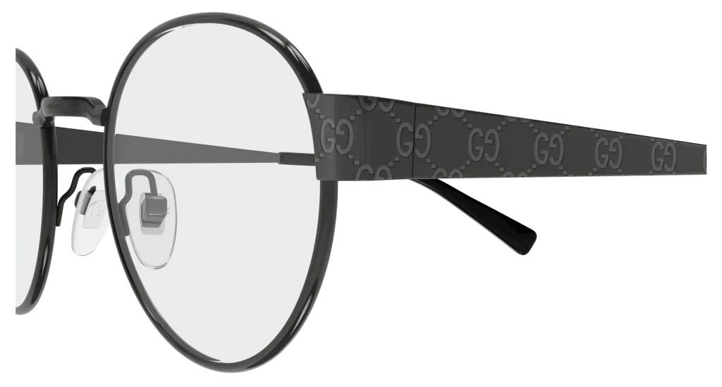 Gucci GG1855O Kolor: GUNMETAL-TRANSPARENT, Kolor oprawy: Szary