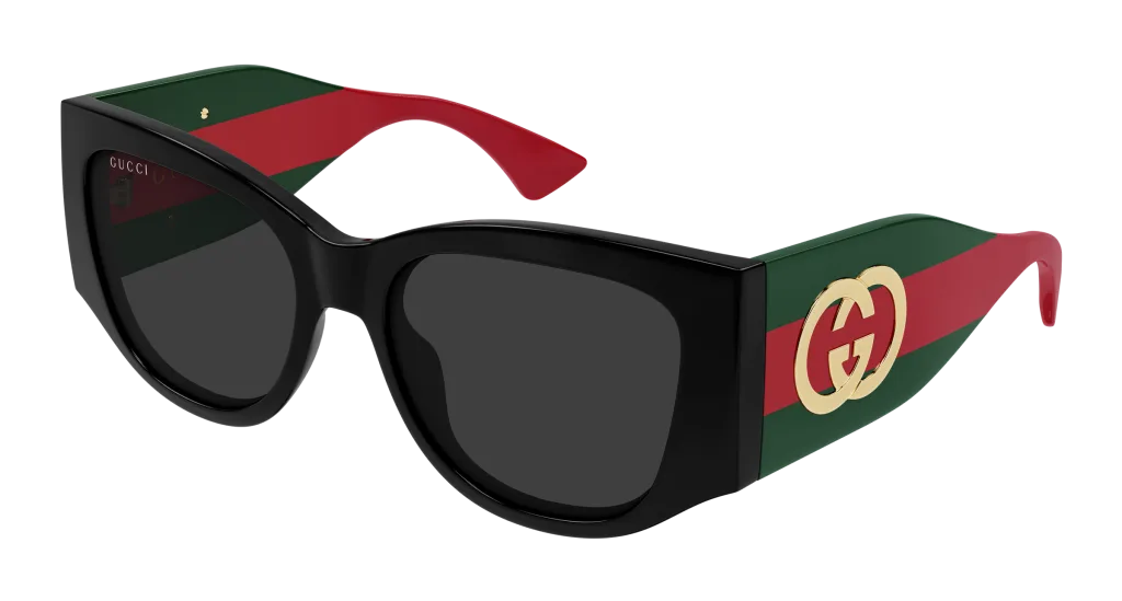 Gucci GG2115S Kolor: BLACK-GREEN-GREY, Kolor oprawy: Czarny