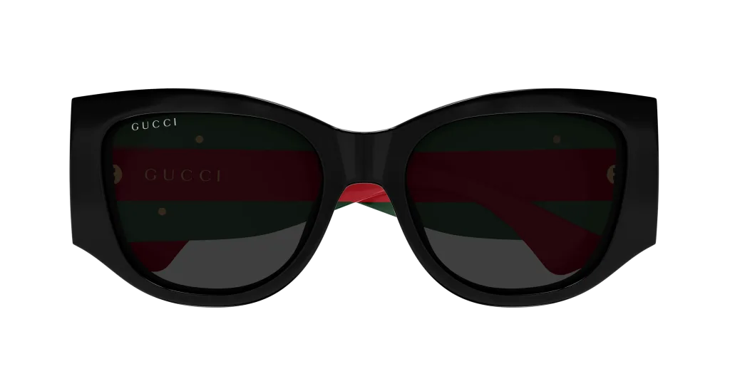 Gucci GG2115S Kolor: BLACK-GREEN-GREY, Kolor oprawy: Czarny