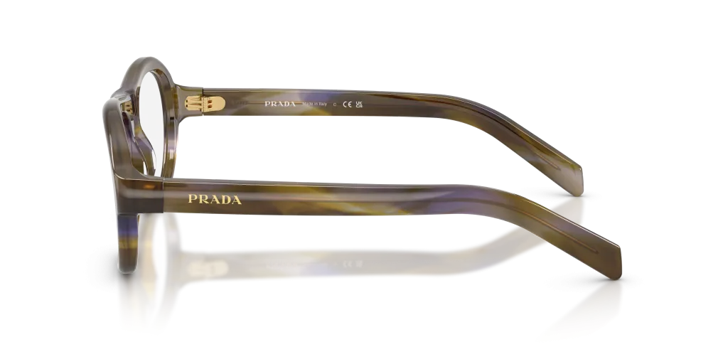 Prada 0PR C12V Kolor: 23G1O1 - Laguna w paski, Kolor oprawy: Brązowy