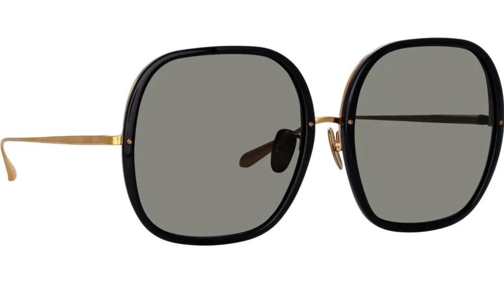 Linda Farrow CELIA LFL1405 BLACK / GOLD, Czarny