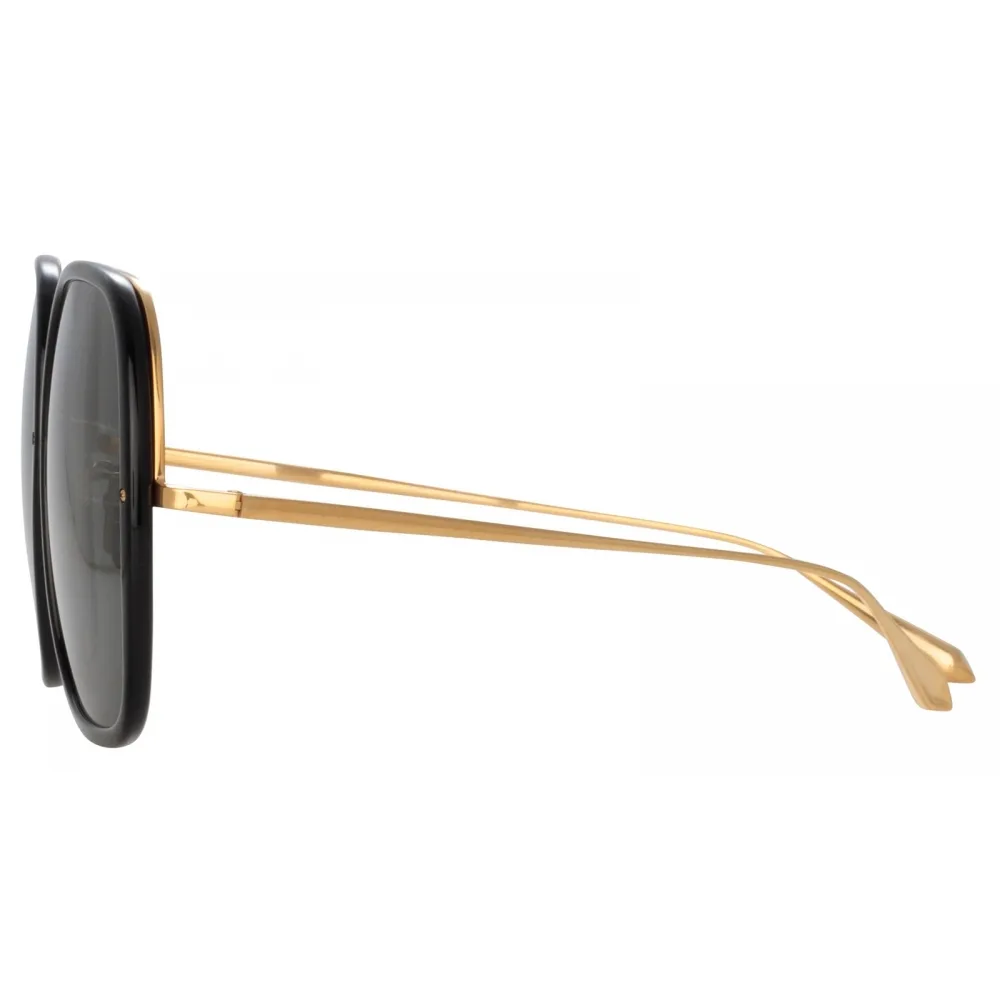 Linda Farrow CELIA LFL1405 BLACK / GOLD, Czarny