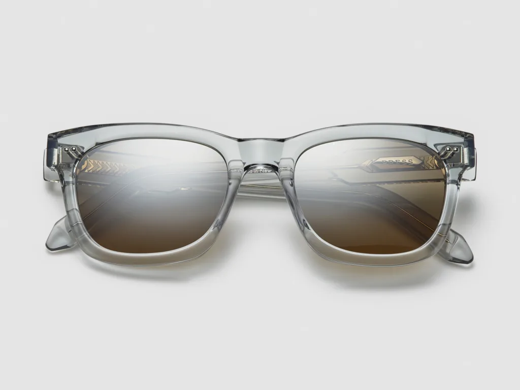 Press THE CANDY MAN Kolor: TI009 SMOKE CRYSTAL / SILVER, Kolor oprawy: Transparentny