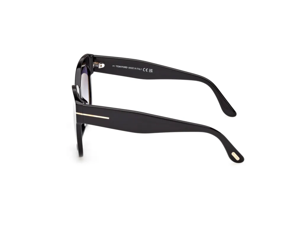 Tom Ford BEATRIX-02 FT0613 01W BLACK / BLUE GRADIENT, Czarny