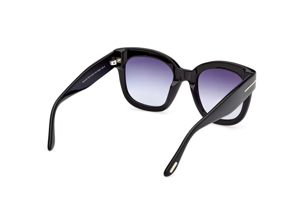 Tom Ford BEATRIX-02 FT0613 01W BLACK / BLUE GRADIENT, Czarny