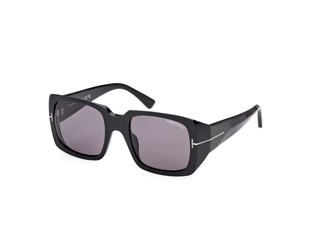 Tom Ford RYDER-02 FT1035 Kolor: 01A SHINY BLACK / SMOKE, Kolor oprawy: Czarny