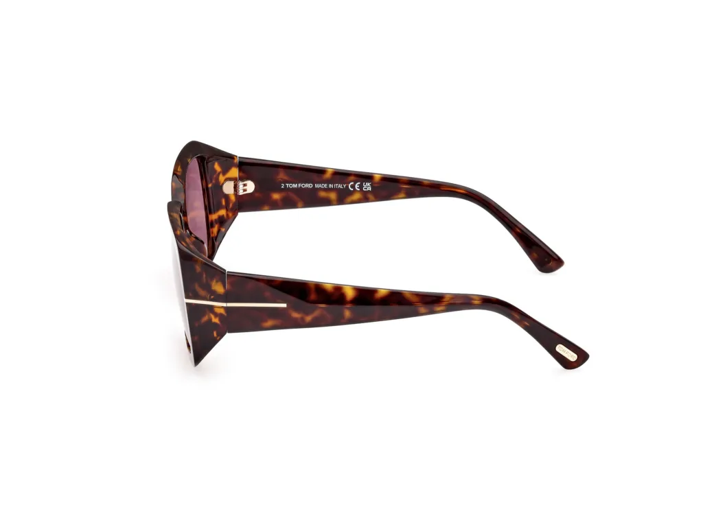 Tom Ford RYDER-02 FT1035 Kolor: 52Y SHINY DARK HAVANA / VIOLET, Kolor oprawy: Wzór havana