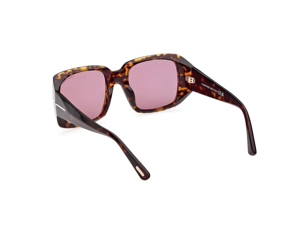 Tom Ford RYDER-02 FT1035 Kolor: 52Y SHINY DARK HAVANA / VIOLET, Kolor oprawy: Wzór havana
