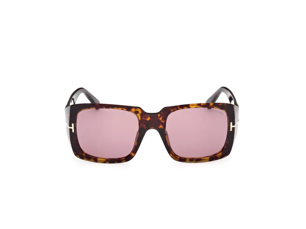 Tom Ford RYDER-02 FT1035 Kolor: 52Y SHINY DARK HAVANA / VIOLET, Kolor oprawy: Wzór havana