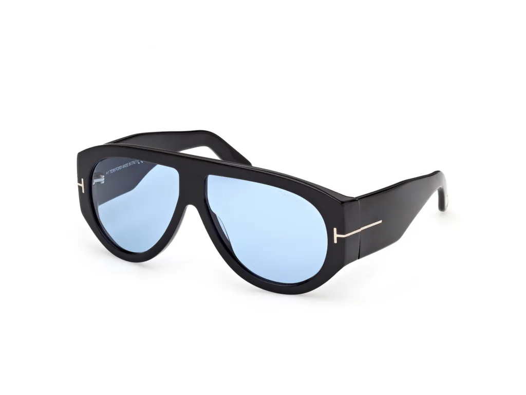 Tom Ford BRONSON FT1044 Kolor: 01V BLACK / BLUE, Kolor oprawy: Czarny