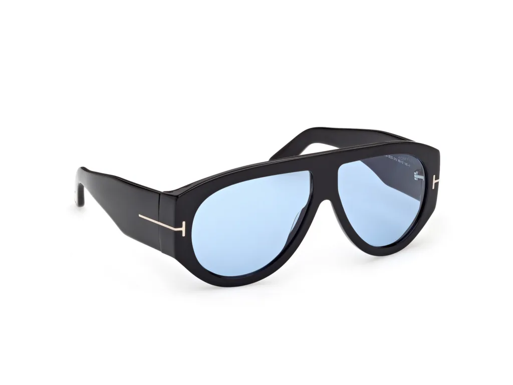 Tom Ford BRONSON FT1044 Kolor: 01V BLACK / BLUE, Kolor oprawy: Czarny