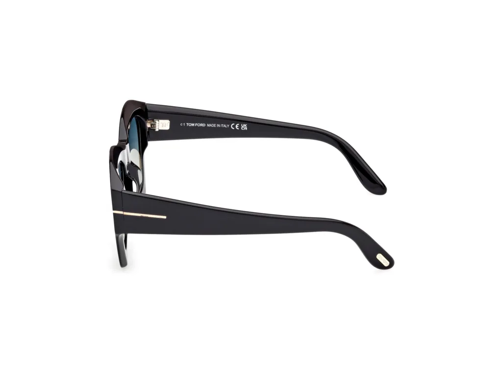 Tom Ford GUILLIANA FT1083 Kolor: 01P SHINY BLACK / GRADIENT GREEN, Kolor oprawy: Czarny