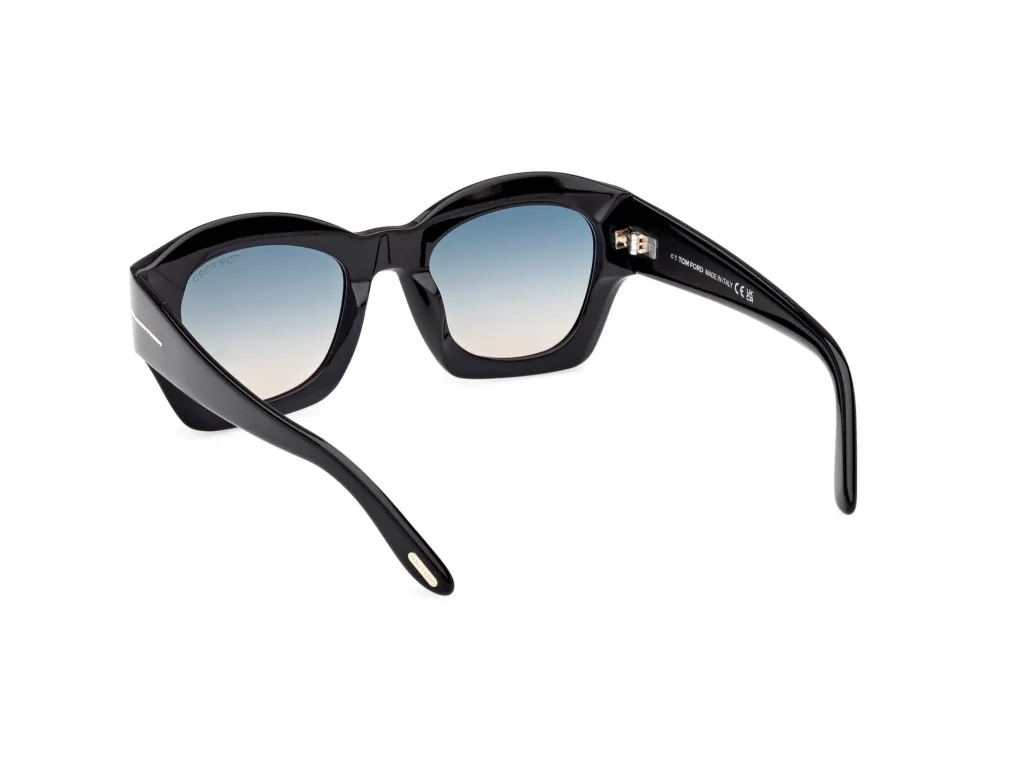 Tom Ford GUILLIANA FT1083 Kolor: 01P SHINY BLACK / GRADIENT GREEN, Kolor oprawy: Czarny