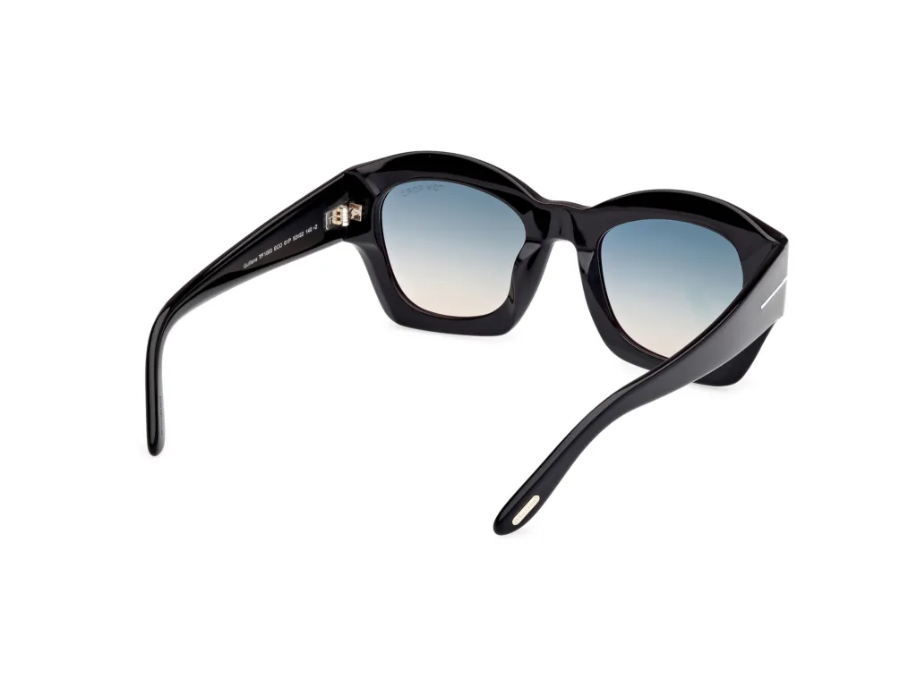 Tom Ford GUILLIANA FT1083 Kolor: 01P SHINY BLACK / GRADIENT GREEN, Kolor oprawy: Czarny
