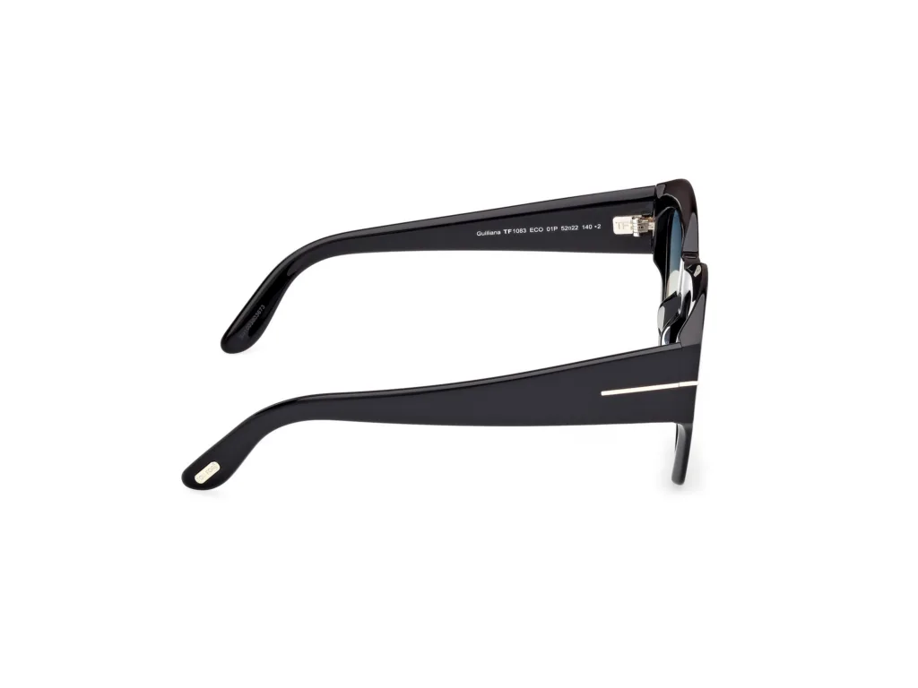Tom Ford GUILLIANA FT1083 Kolor: 01P SHINY BLACK / GRADIENT GREEN, Kolor oprawy: Czarny