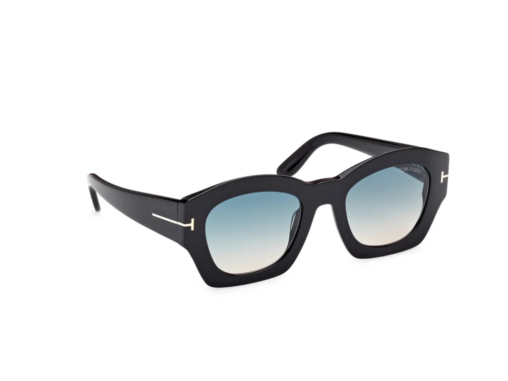 Tom Ford GUILLIANA FT1083 Kolor: 01P SHINY BLACK / GRADIENT GREEN, Kolor oprawy: Czarny
