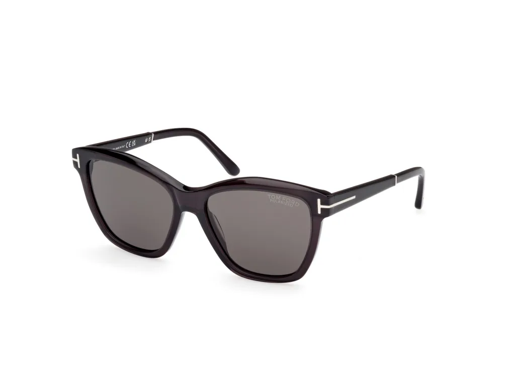 Tom Ford LUCIA FT1087 05D BLACK / DARK BROWN, Czarny