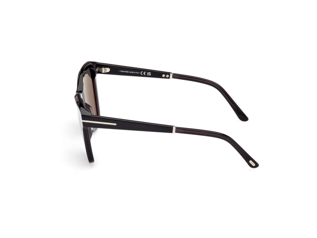 Tom Ford LUCIA FT1087 05D BLACK / DARK BROWN, Czarny