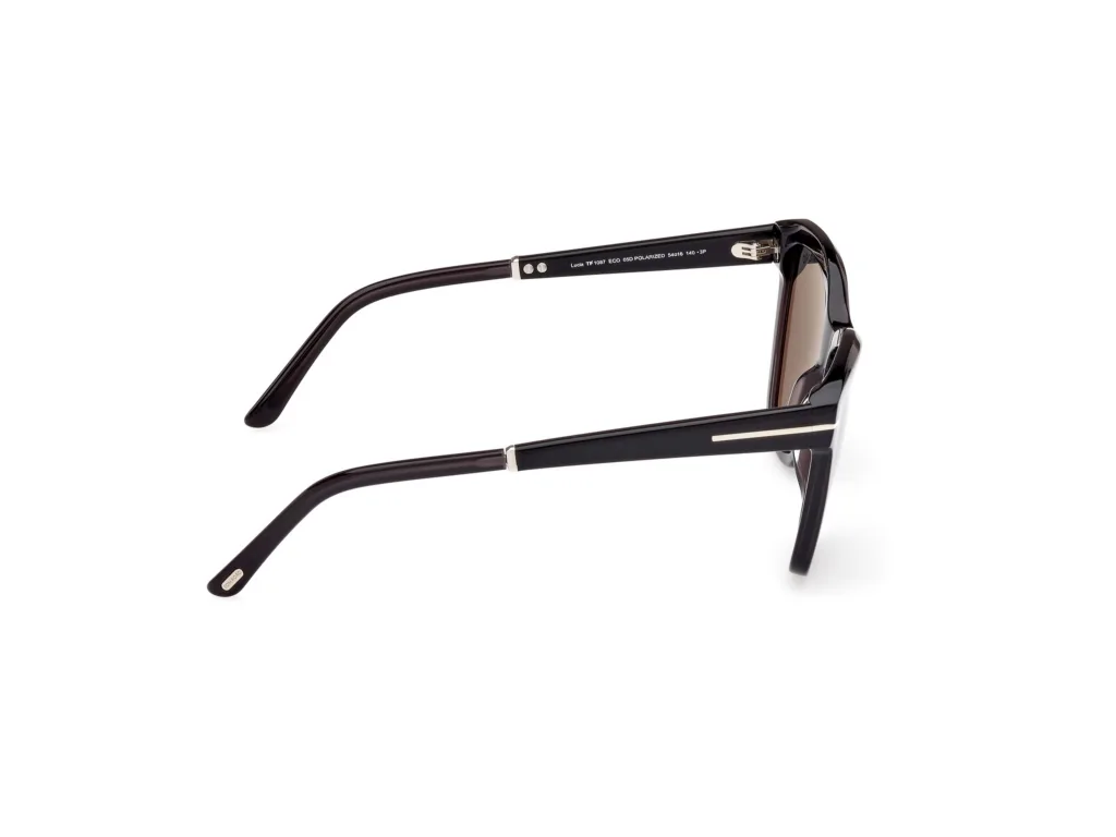 Tom Ford LUCIA FT1087 05D BLACK / DARK BROWN, Czarny